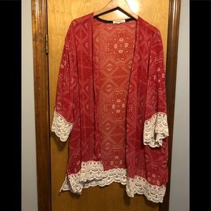 Rewind lace kimono size 2X - swim coverup